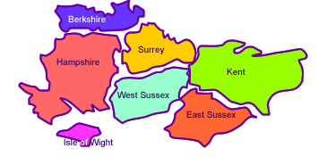 South east regional map